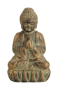 Buddha Figur Ton Glücksbuddha Deko Skulptur Glücksbringer Geschenk